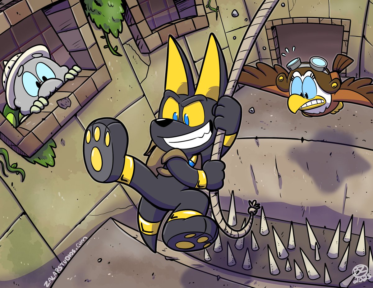 The Temple Hunters find themselves in a tomb with some classic obstacles in their way~