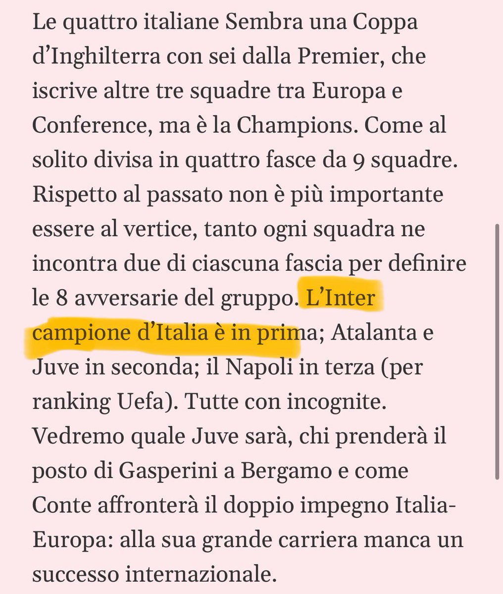 L’Inter è campione d’Italia: ne è convinta la Gazzetta dello Sport