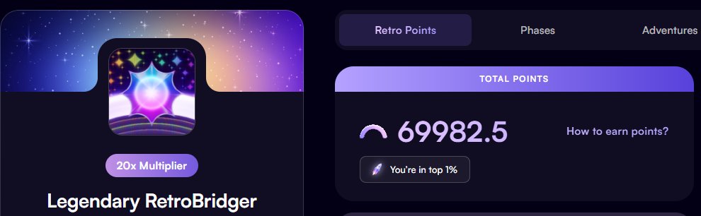PudgeZeus's tweet photo. Oh guys, I don't know what you're doing in crypto if you're not in the top 1% of all @retro_bridge  users.
By the way, something decentralized is coming soon... https://t.co/yYzRcexbll