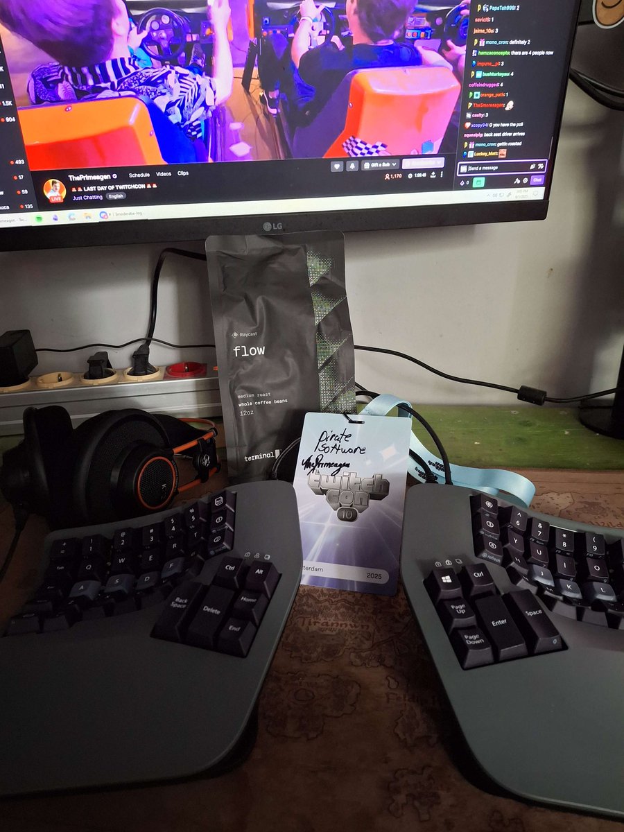 It was amazing to meet <a href="/ThePrimeagen/">ThePrimeagen</a> and <a href="/teej_dv/">teej dv 🔭</a>. I dont have enough words for the gifts. Stay awesome!!!