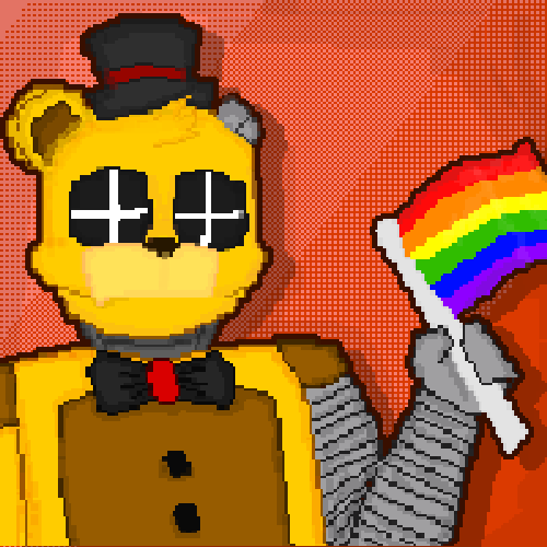 ElGoldenfreddy5's tweet image. oficialmente es junio y les traigo una fotito de mi personaje dando su apoyo a la comunidad, seguramente haga más dibujos asi en lo que va del mes y un video hablando sobre el tema