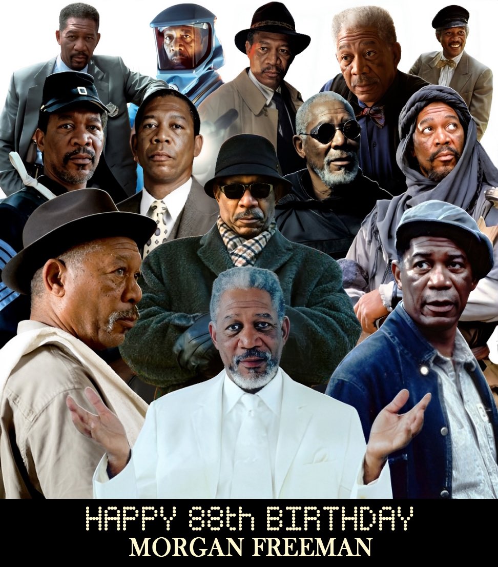 PreservedDragon's tweet photo. Happy 88th Birthday to the screen legend, Morgan Freeman!

So many iconic roles and a voice I hear in my head anytime I want. Of all his movies, the one I revisit most often now is: Oblivion. It is truly an underrated modern science fiction masterpiece. 

#morganfreeman #hbd https://t.co/IJM5dRmBs6