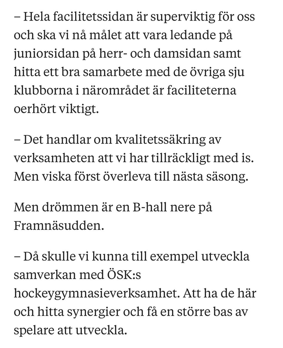 Tänk den dagen några av våra hockeymiljardärer väljer att betala tillbaka mer till den klubb, de volontärer, den stad och den bygd som har varit med och format deras karriärer. Och därigenom ger en plattform för kommande generationer som är i skriande behov av isytor.