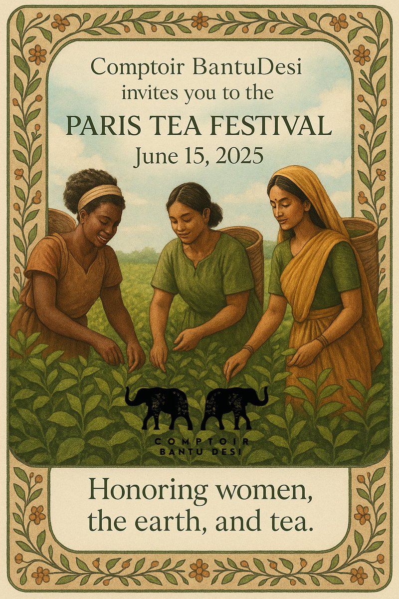 VerlaineDiane's tweet photo. Truly honored to bring @bantudesiteas to the Paris Tea Festival — a tribute women’s economic empowerment, heritage, and teas🌿
Join us on June 15th at Maison Internationale: https://t.co/4YUQrE0PWe
Let’s sip with purpose.
#BantuDesiInParis #ParisTeaFestival #TeaWithPurpose https://t.co/2KtAewWk2Q