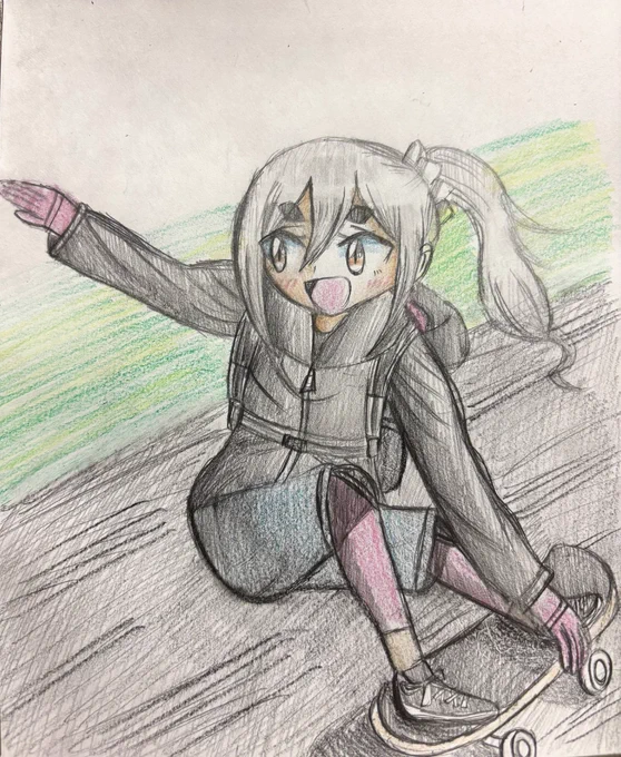 スケボー得意なアンちゃん #霧山アン #mono