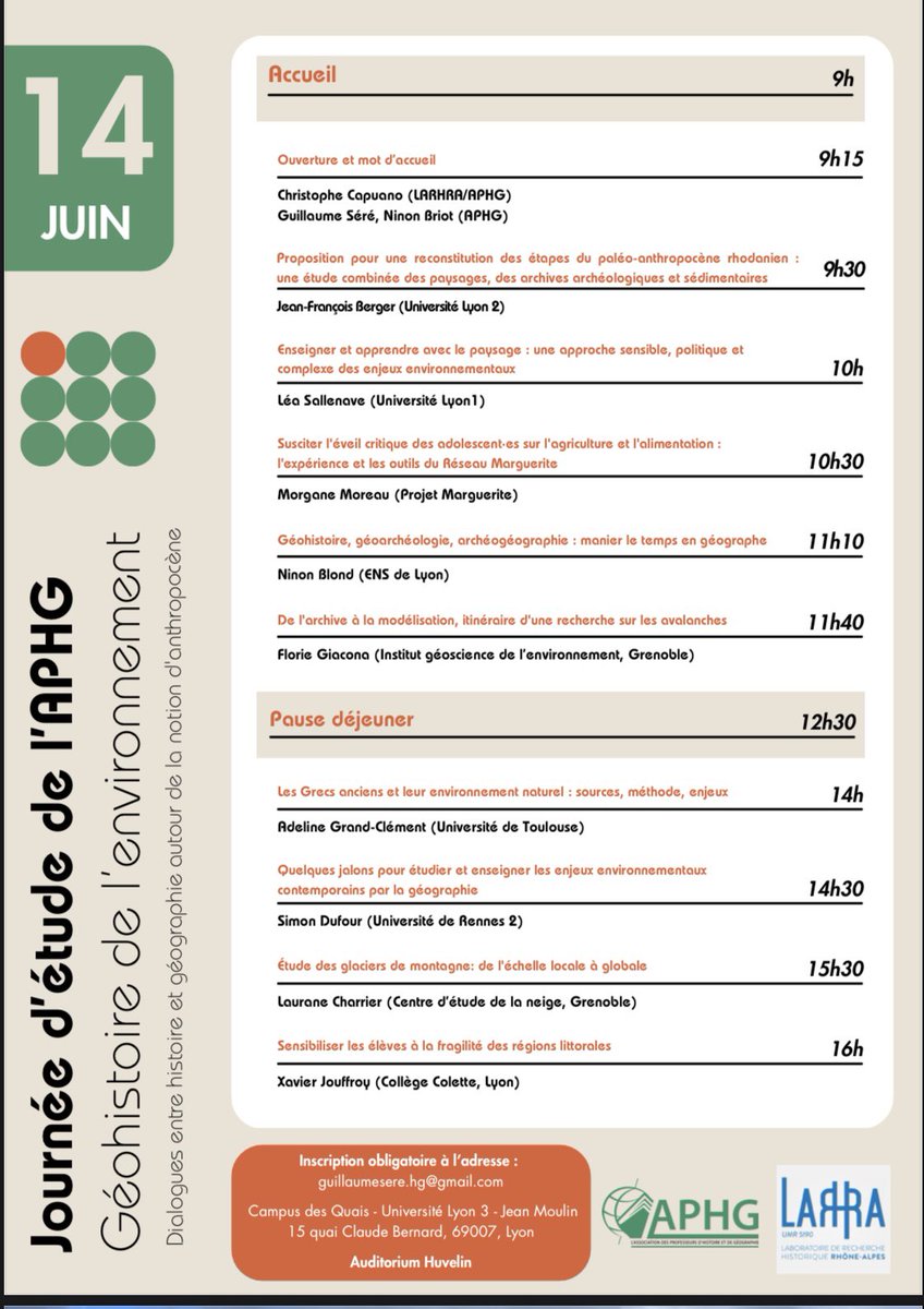 Il reste encore des places pour cette importante journée d’étude (APHG Lyon) dont l’effondrement du glacier suisse à Blatten montre toute l’actualité. N’hésitez pas à vous inscrire !