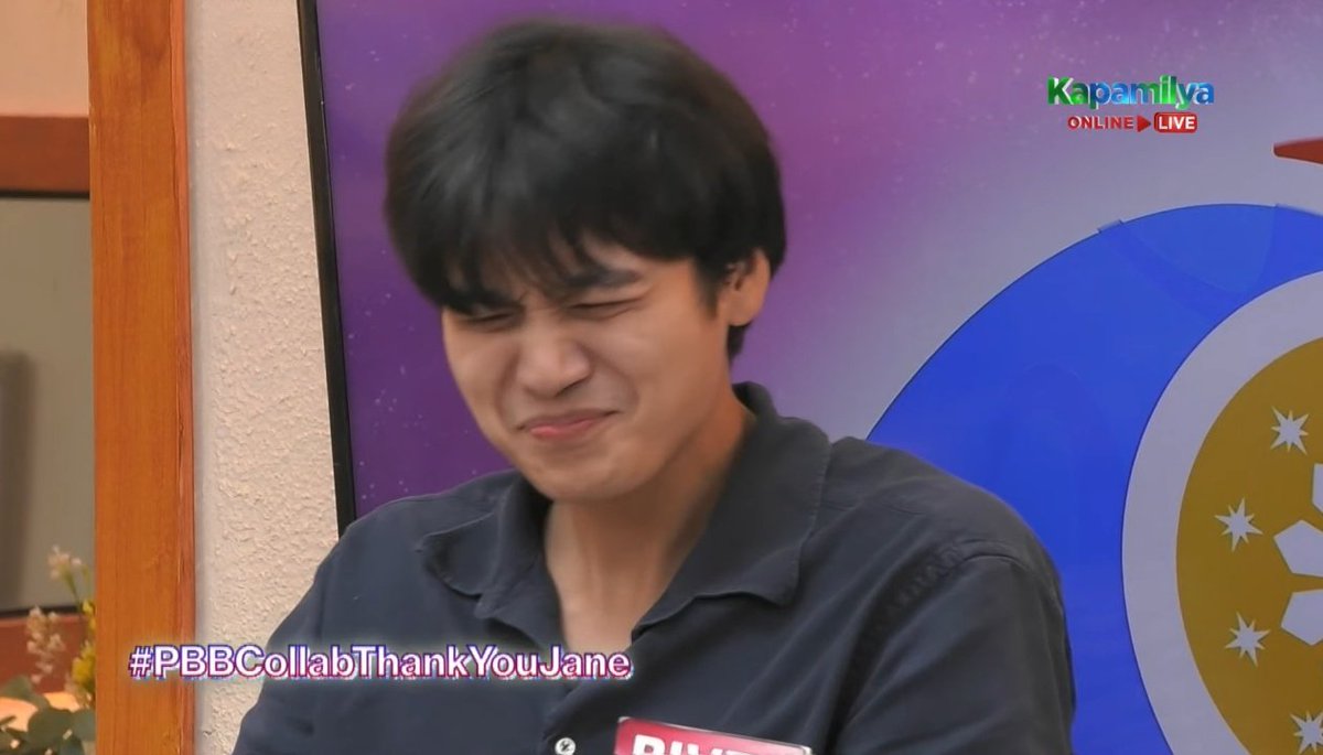 River_Joseph12's tweet photo. ba....DING ang bato🪨😂 RIVER !!!! 

ang cute mo @iamriverjoseph mangasim sa kalamansi🤢😂 

#RiverJoseph #PBBCollabThankYouJane #PBBCelebrityCollabEdition https://t.co/KiGmgsqJuA