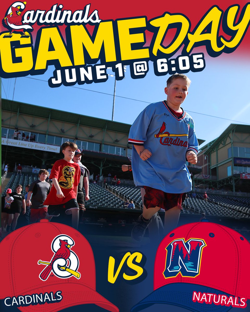 Sunday night baseball in the Ozarks! 2,000 fans get a cap, kids get free Hiland Dairy ice cream and run the bases after the game thanks to MOST 529!

🏟️: Hammons Field 
🚪: 5:05 PM
⚾️: 6:05 PM
🎟️: tinyurl.com/SGFPromos
🎉: Central Bank  of the Ozarks Cap Giveaway (2,000),