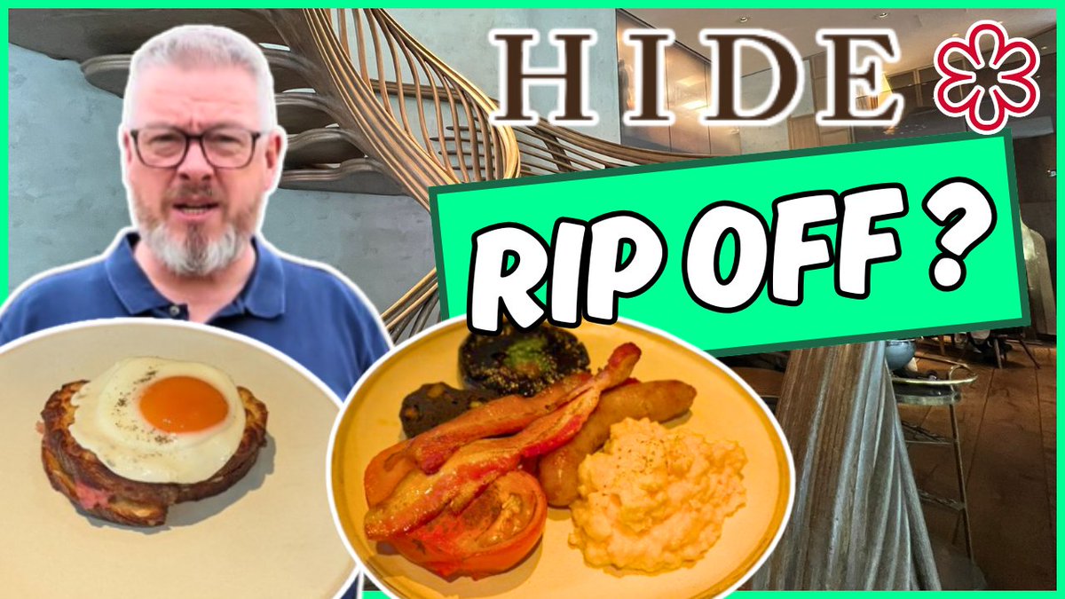 Today I visit Hide, a Michelin starred restaurant on London's Piccadilly.

Unusually, they serve breakfast, and I pick a couple of options.

But with a bill of over £85 you have to ask, is it a huge rip off?

youtu.be/EvTYutUZ9GI