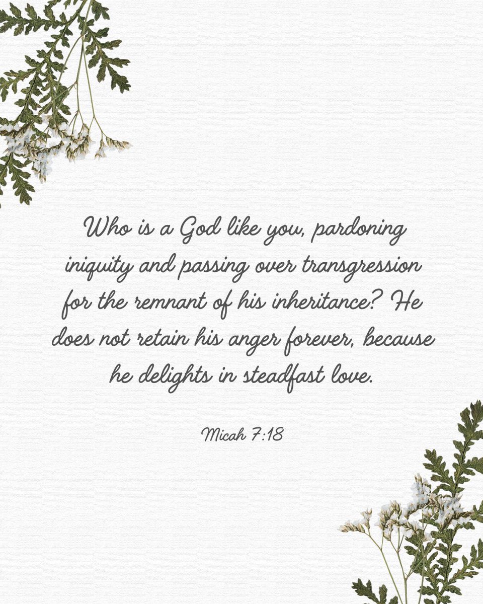 May you rest in the Lord's steadfast love and forgiveness this week 💛

#verse #peace #forgiveness #jesus #steadfastlove #bibleverse #scripture
