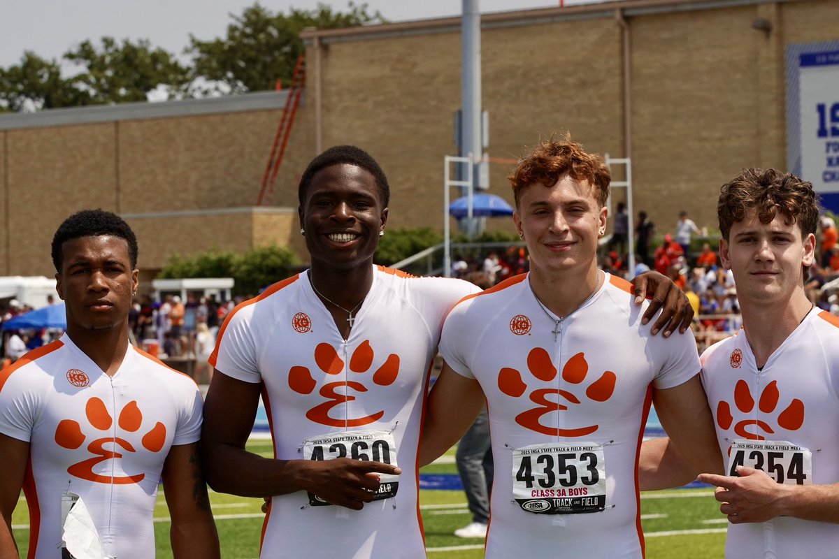An IL #2 for this Tiger 4x100 team. IHSA State. May 31. Top 6 teams in 3A went sub 42.