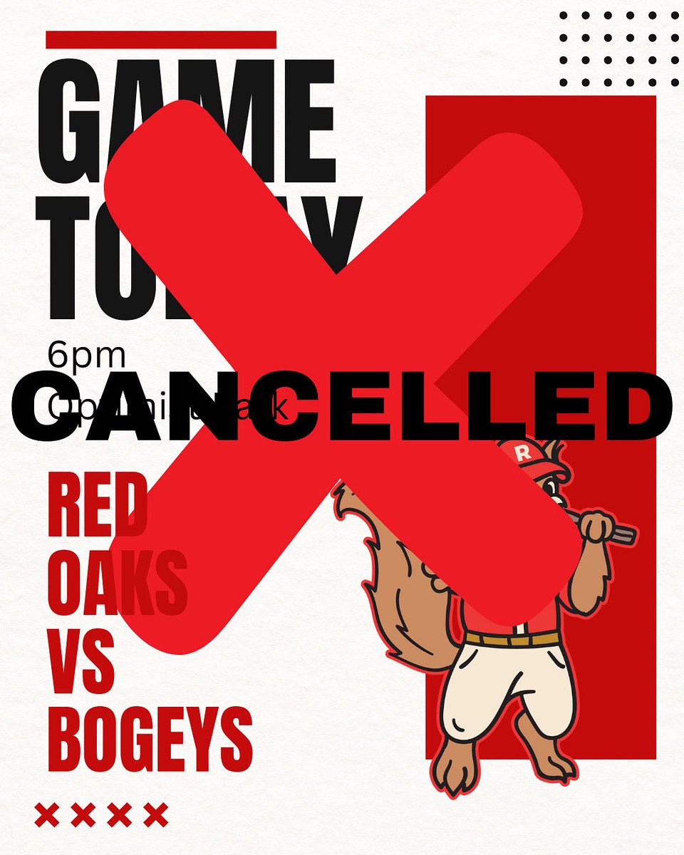 Unfortunately, our home opener tonight is cancelled due to field conditions. However, we are optimist-ic that we will be able to play tomorrow at 7pm! Stay tuned and we can wait to see you all there!