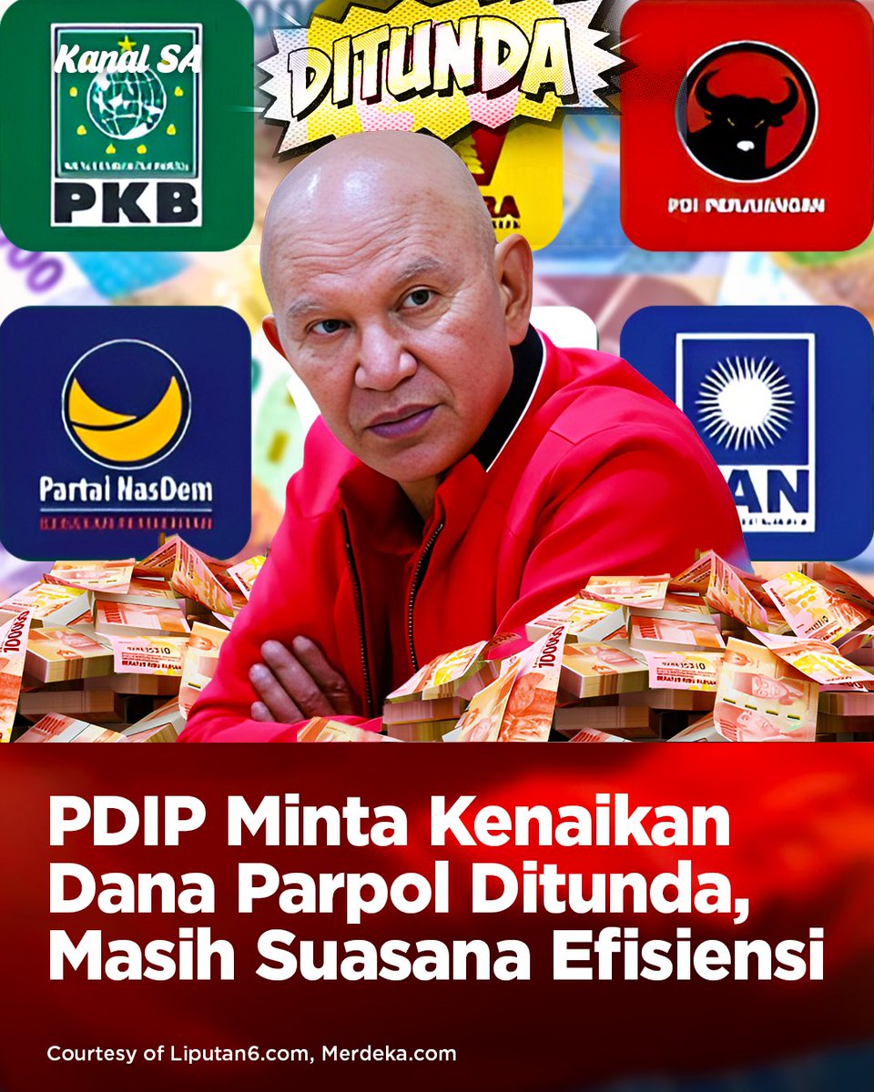 kanalsa_id's tweet photo. Ketua DPP PDI Perjuangan (PDIP) Said Abdullah mengatakan, kenaikan dana bantuan untuk partai politik belum mendesak dan tidak bijak. Apalagi, usulan muncul di tengah efisiensi anggaran oleh pemerintah.
sc/liputan6.com
#KanalSA #Danaparpol #AnggaranNegara #PDIP https://t.co/TbHWxTSl2y