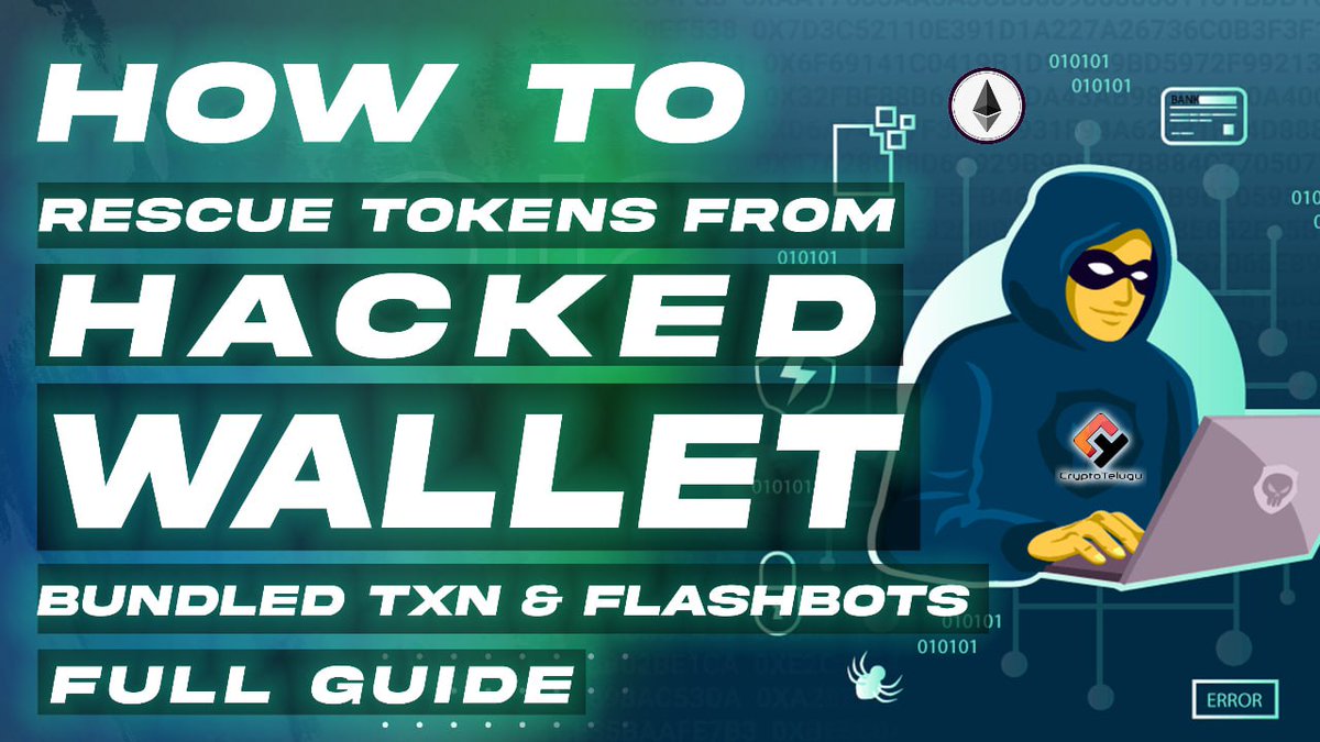 🤔Wallet hacked?
🤔Want to claim Airdrop from hacked wallet, but ETH sent for gas is automatically moved to different wallet?

✅U can rescue those tokens using bundled transactions with flasbots

💥Simple guide to rescue Tokens, NFTs &amp; Airdrops from compromised wallet