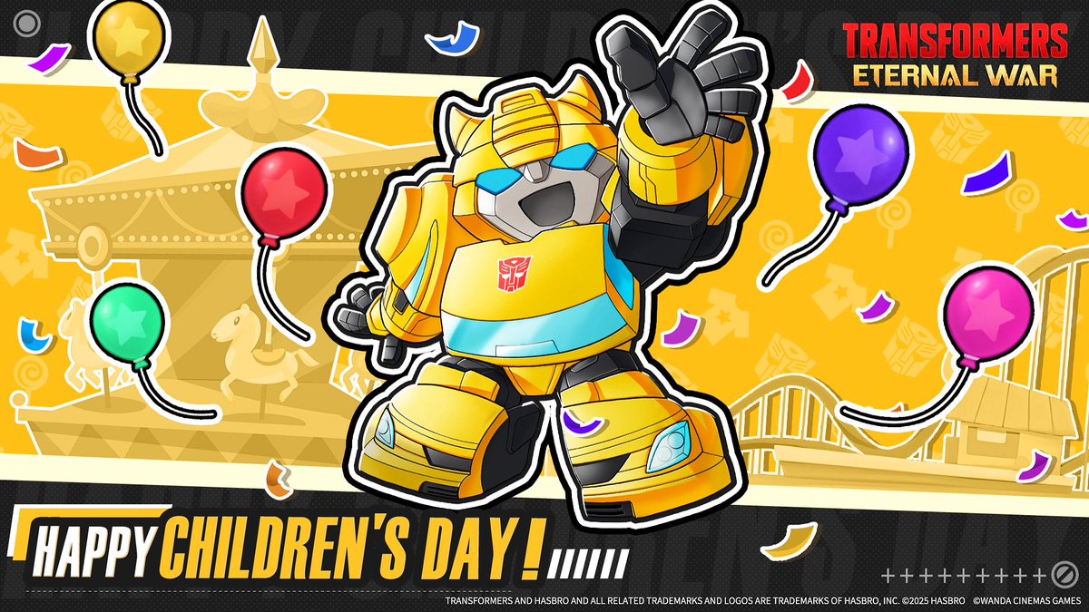 TFEternalWar's tweet photo. To all Earth's children and the young at heart across the cosmos:
As this dawn's light glimmers across Cybertron's metallic plains, our sensors resonate with Earth's joyful holiday frequencies.

HAPPY CHILDREN'S DAY！ https://t.co/DrBE514v6T