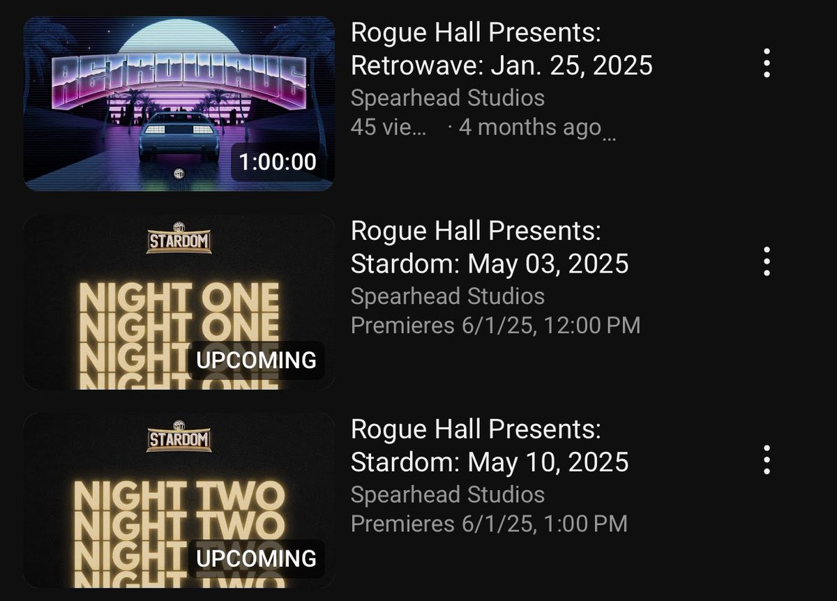 I’ve been focused on a lot of different things.

The first order of business, both nights of #RHStardom presented by <a href="/theroguehall/">The Rogue Hall</a> are ready to premiere on the <a href="/spearhead_sl/">Spearhead Studios</a> account here: youtube.com/@spearheadstud…

12:00 PM EST, and 1:00 PM EST!

youtube.com/@spearheadstud…