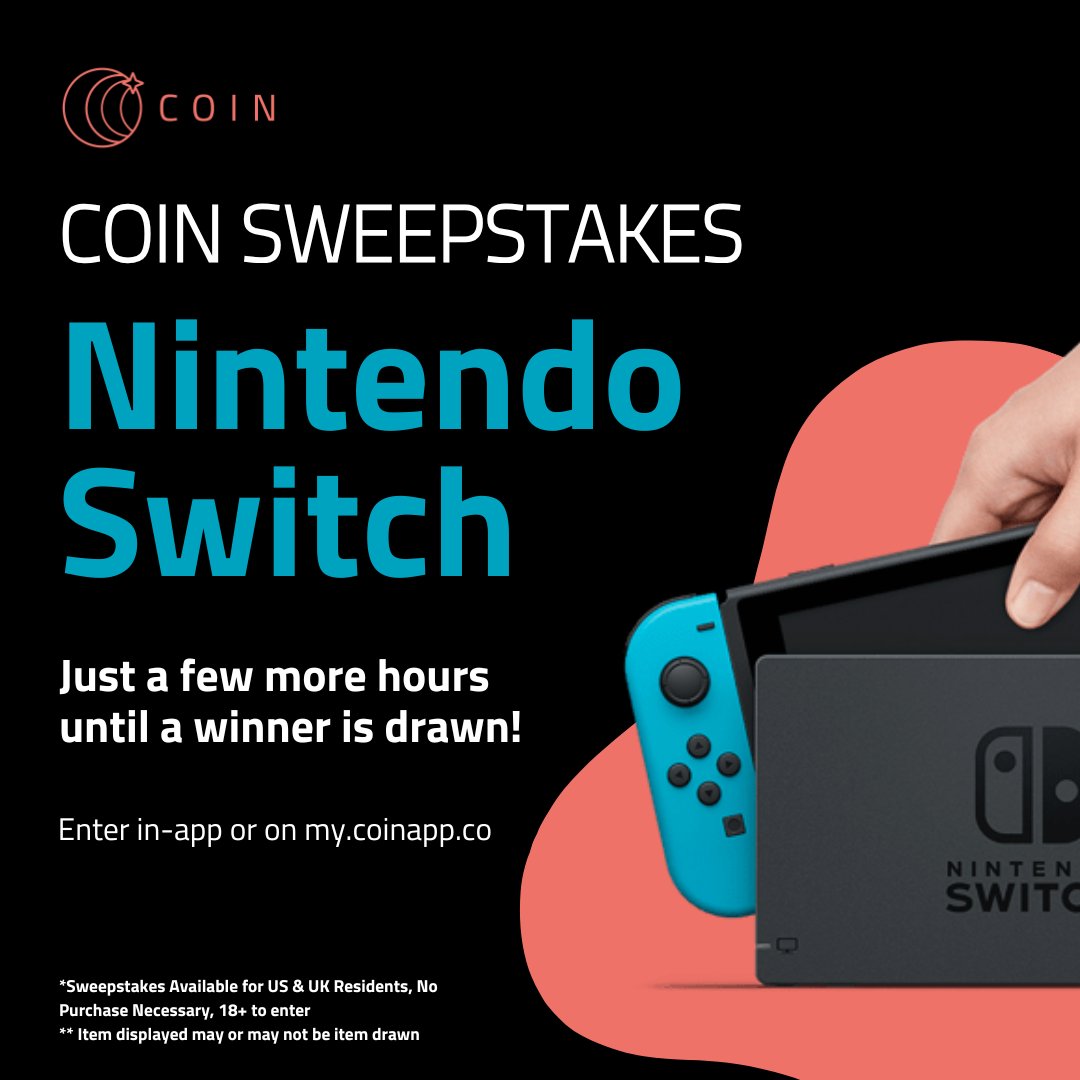🚨 Last Chance to Win a Nintendo Switch🚨⁠
⁠
⏰ Entries close tonight at 8:59 PM PT. Don’t wait!⁠
⁠
This is your shot at the ultimate gaming console.⁠
⁠
Save up to 75% with bulk bundles and boost your odds!⁠
⁠
🎮 Tap the link below and enter!

my.coinapp.co/applink/sweeps…