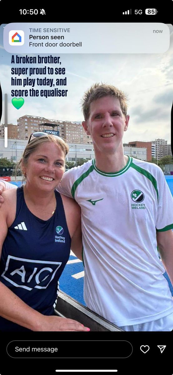 That other YM stalwart Rob McDonagh also playing for Ireland today in Spain…pictured here with his sister.