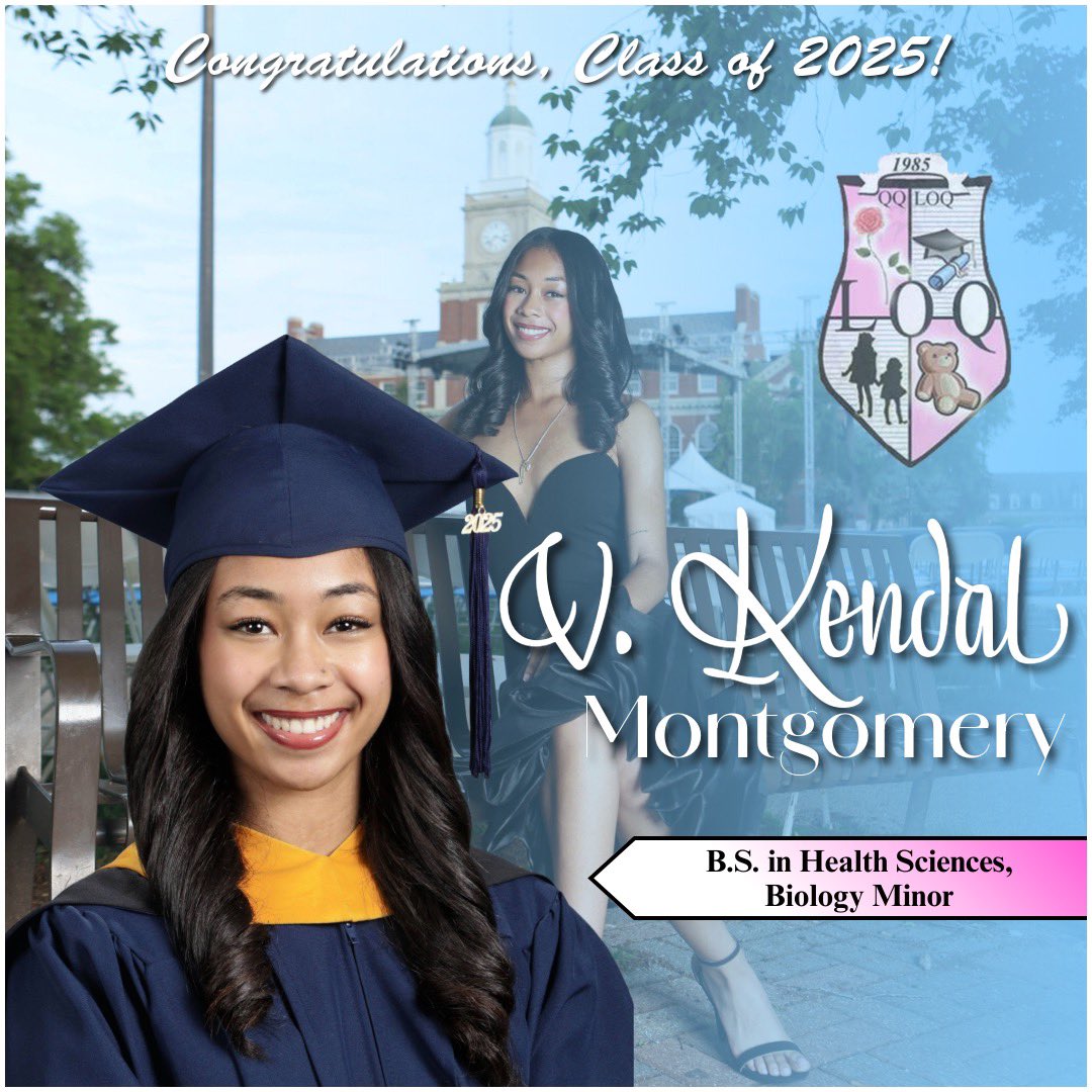 LOQSC's tweet image. #QQonGRADulations To our sister V. Kendal, for graduating with a B.S in Health Sciences, Minor in Biology! 💘