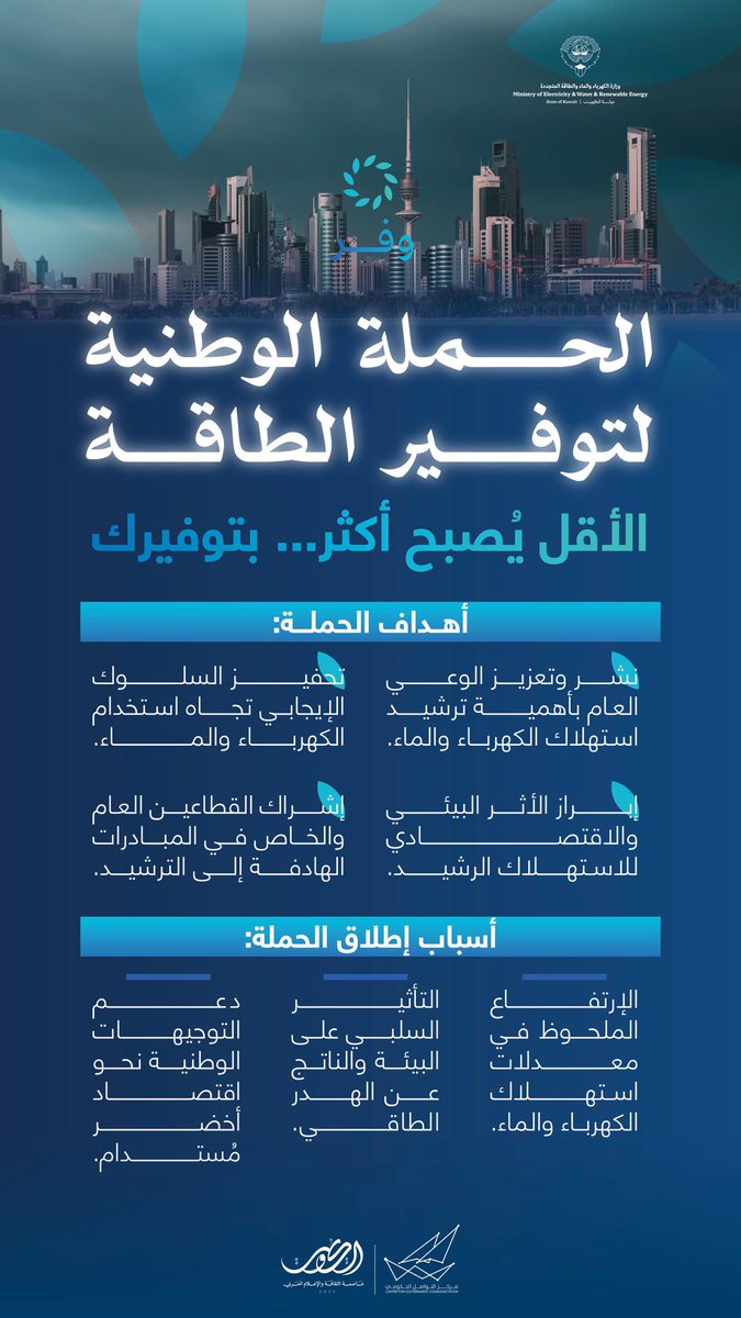 الحملة الوطنية لتوفير الطاقة "وفر"

#CGCKuwait