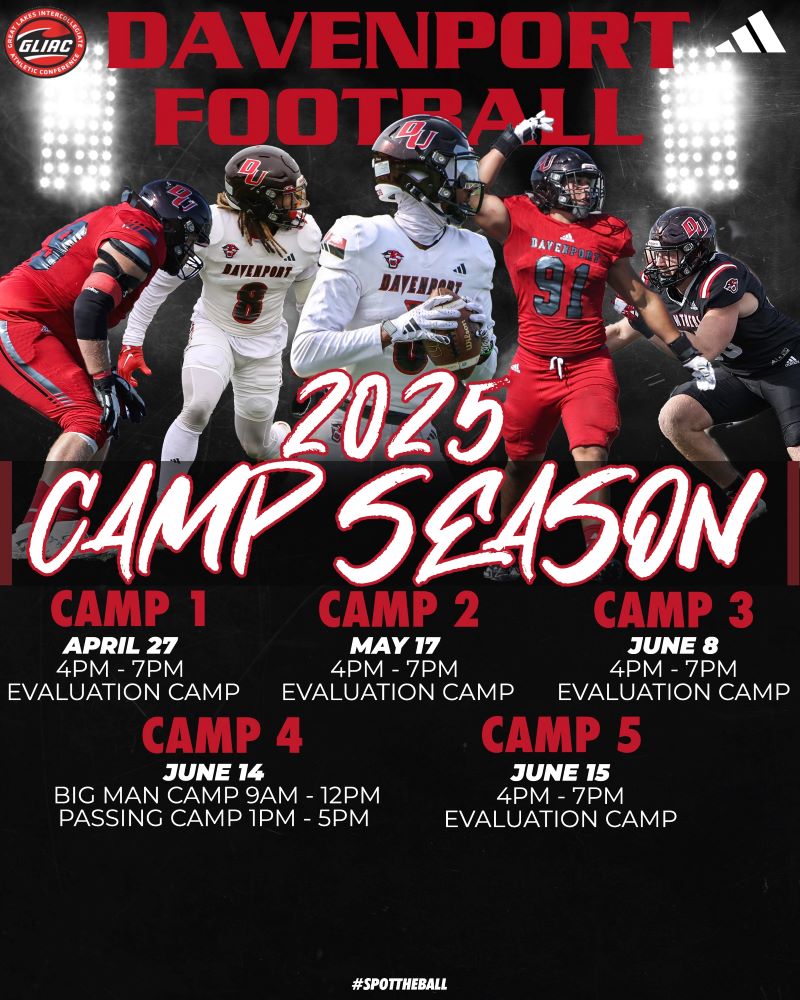 Jeremiah Morales (@jermorales10) on Twitter photo Looking forward to getting some work in at <a href="/DU_Football/">Davenport Football</a> prospect camp on 6/8. Thanks for the invite coaches <a href="/SparkyMcEwen1/">Sparky McEwen</a> <a href="/AdrianMcEwen/">AJ McEwen</a>!
<a href="/GvilleFBRecruit/">Grandville Football Recruiting</a> <a href="/stiegee/">eric stiegel</a> <a href="/CoachZenner/">KC Zenner</a> <a href="/GabeMiller22/">Gabe Miller</a> Looking forward to getting some work in at <a href="/DU_Football/">Davenport Football</a> prospect camp on 6/8. Thanks for the invite coaches <a href="/SparkyMcEwen1/">Sparky McEwen</a> <a href="/AdrianMcEwen/">AJ McEwen</a>!
<a href="/GvilleFBRecruit/">Grandville Football Recruiting</a> <a href="/stiegee/">eric stiegel</a> <a href="/CoachZenner/">KC Zenner</a> <a href="/GabeMiller22/">Gabe Miller</a>