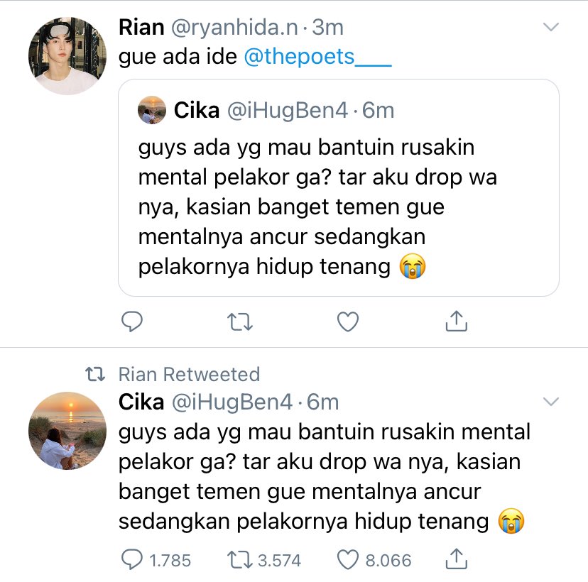 surawicara's tweet photo. 𝐒𝐢𝐥𝐚𝐩 𝐑𝐚𝐬𝐚

Niat Arun cuma satu, ngebantu temennya ngerusakin mental pelakor. tapi kok makin dijalanin malah dianya yang pusing sendiri.

seoknen short au https://t.co/xpULgRISxp