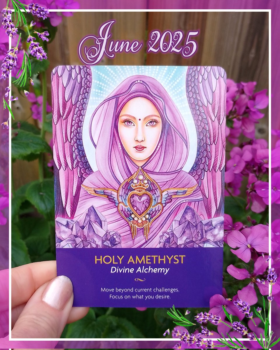 💜June Keeper of the Light 
HOLY AMETHYST
Divine Alchemy
You are powerful, ready to open to new heights,  step into something more purposeful. Holy Amethyst will help you focus on Golden opportunities.
#itsjuliaaaa #keeperofthelight #june2025  #aplacetodock