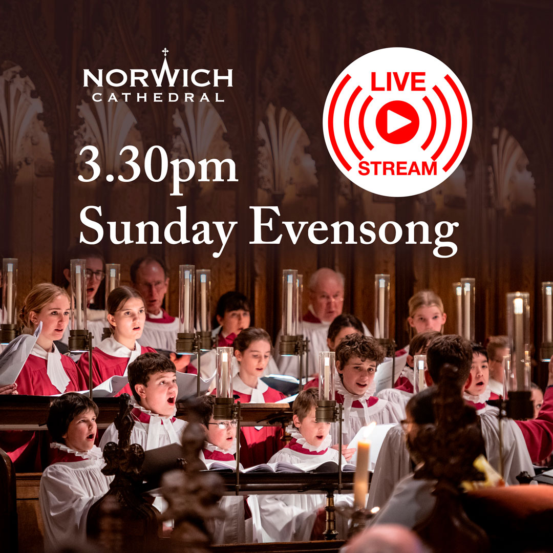 🎶 🙏 Live from Norwich Cathedral, Sunday 1st 🙏 🎶

We will be #live at 3.30pm for Evensong sung by the Norwich Cathedral Choir.

Watch live or on catch up on our YouTube Channel on the link ⬇️

> bit.ly/Norwich-Cathed…

Remember to subscribe so you don't miss other services