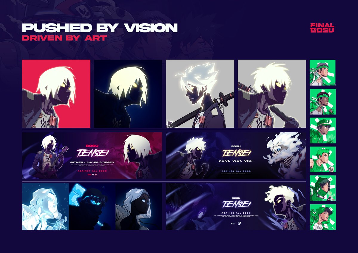 Gm!

Before anything: Happy Birthday <a href="/MustaYaki/">MSTYKI</a>! 🎉

And since I am one week away from wrapping up my 30-day challenge. The goal was to create 1 fanart a day… but creativity took over. I ended up making 30+ banners, PFPs, and animations every single day. My workflow keeps