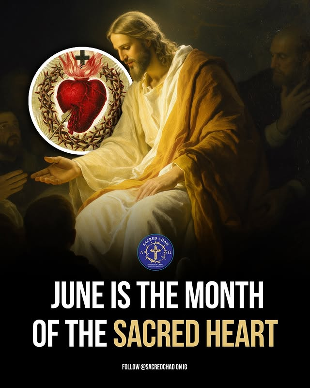trad_west_'s tweet photo. June is not a month of pride, it's a month of complete Humility.

It is the month of the Sacred Heart of Jesus https://t.co/Rhgjz7Lj0X