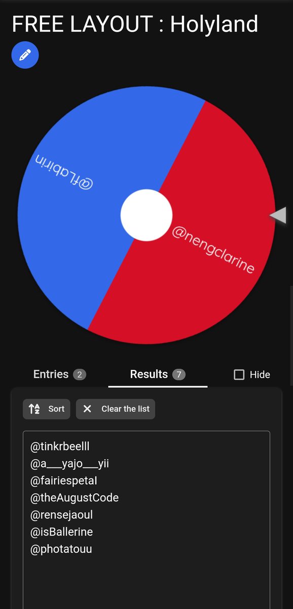 Congrats, guys! kalian dapat layout Holyland. Silahkan claim di DM ku, batasnya sampai besok jam 22.00 WIB.

<a href="/tinkrbeelll/">𝗆𝖾𝗅𝗈𝖽𝗂𝖾, ❤︎</a>
<a href="/a___yajo___yii/">filla 🐢</a>
<a href="/fairiespetaI/">⋆</a>
<a href="/theAugustCode/">BLEUE: OPEN! 🛼</a>
<a href="/rensejaoul/">hazel - joktug dan app prem²</a>
<a href="/isBallerine/">Melody</a>
<a href="/photatouu/">Vay 𖣦</a>

p.s maaf diundinya manual karna xpickernya ngga bisa, error terus 😭