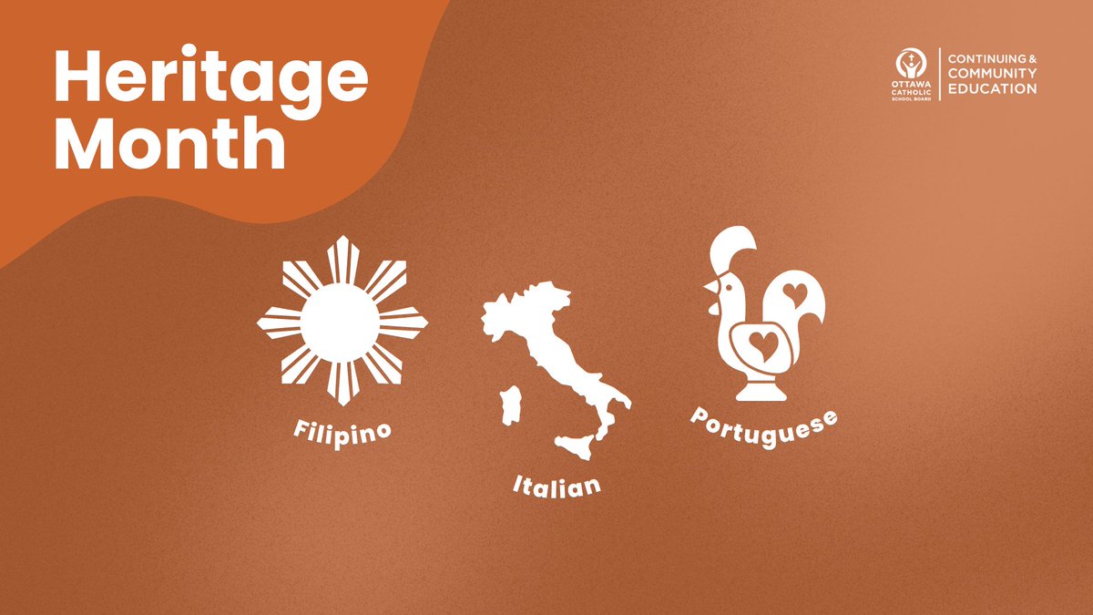 June is a month of rich traditions, vibrant cultures, and proud heritage. 🇵🇭🇮🇹🇵🇹 Join us as we celebrate Filipino, Italian, and Portuguese Heritage Month!

#ocsbBeCommunity #FilipinoHeritageMonth #ItalianHeritageMonth #PortugueseHeritageMonth