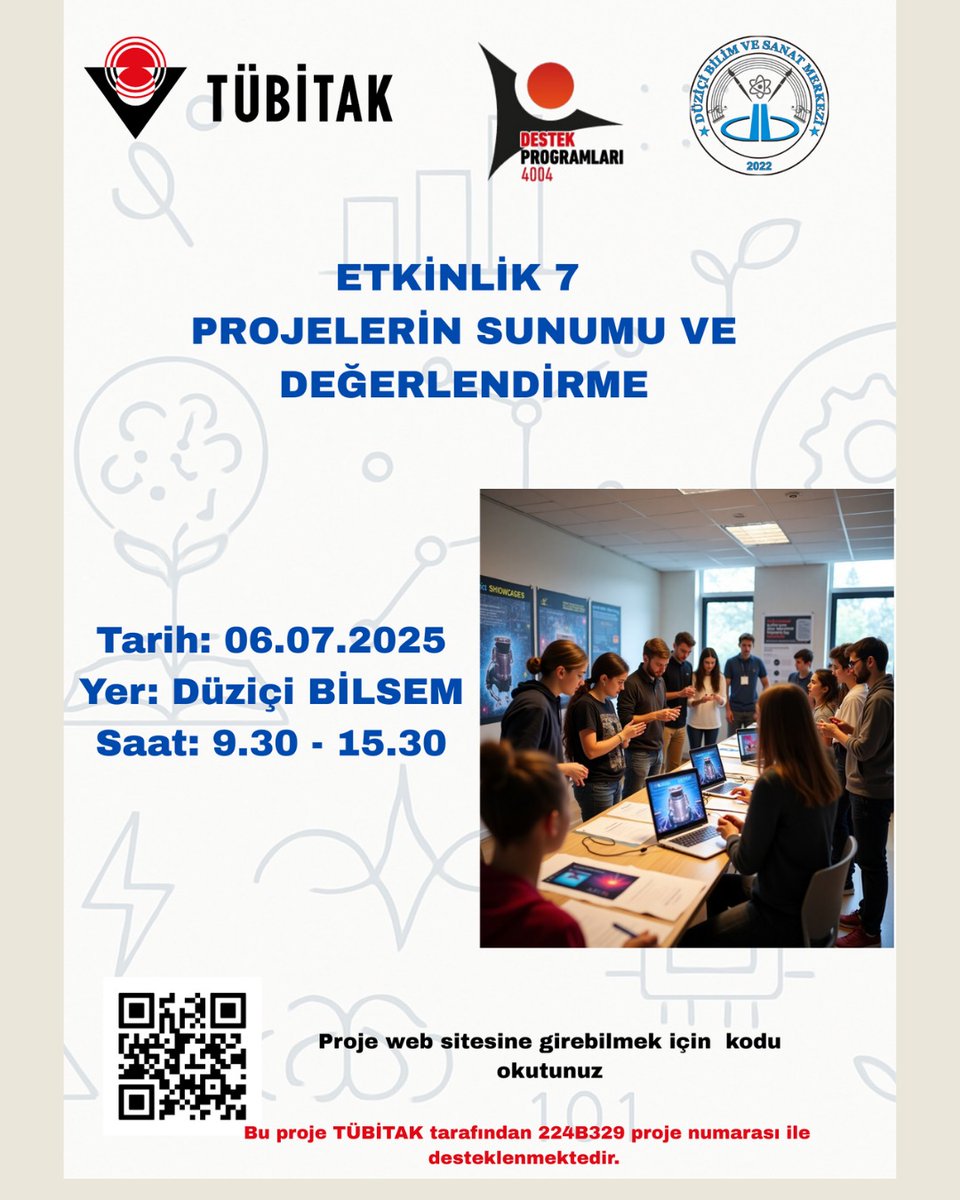 🎤 Etkinlik 7: Proje Finali!
💡 Öğrencilerimiz YZ destekli fizik projelerini sunacak, yaratıcı fikirlerini paylaşacak!
👥 Halka açık bu sunuma herkes davetlidir!
🌐 Site: …iktedijitalgirişimcilik.my.canva.site
📸 IG: @224_b329 
<a href="/Tubitak/">TÜBİTAK</a> <a href="/tcmeb/">Millî Eğitim Bakanlığı</a> <a href="/MebOrgm/">Özel Eğitim ve Rehberlik Hiz. Genel Müdürlüğü</a>
