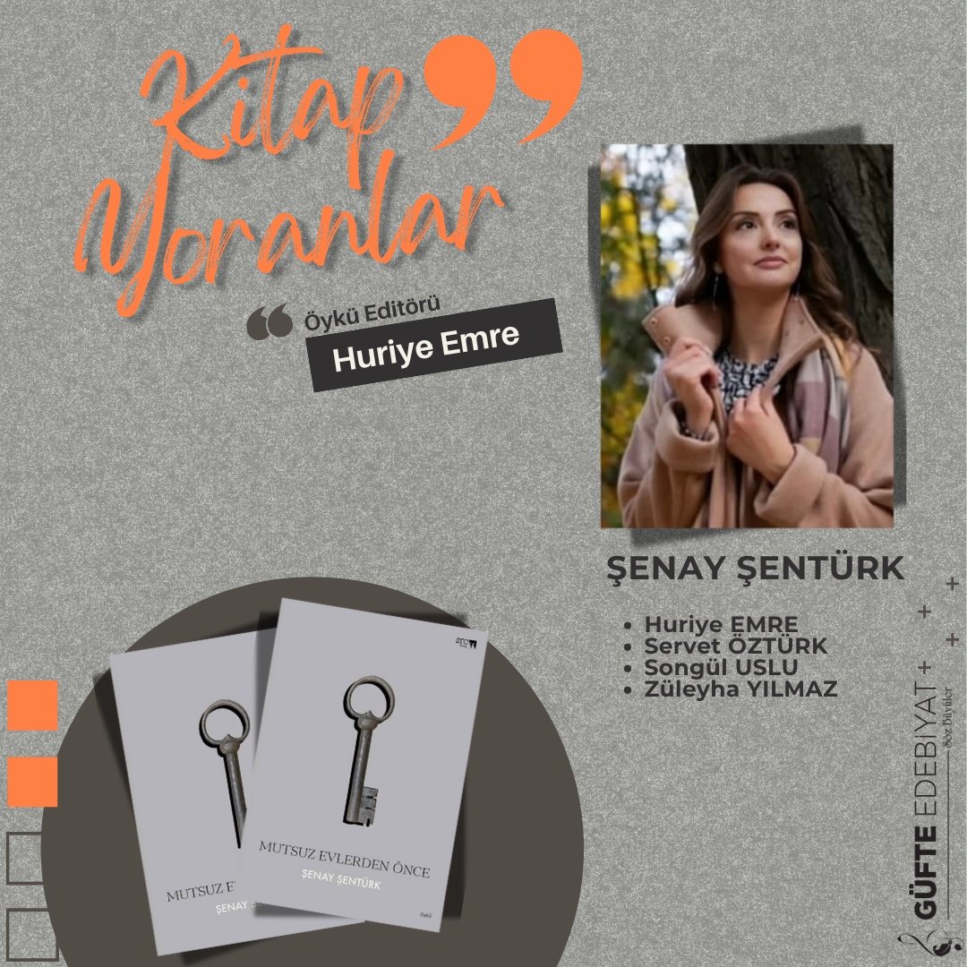 güfteedebiyat (@gufteedebiyat) on Twitter photo Kitap Yoranlar'da bu ay Şenay Şentürk'ün öykü kitabı Mutsuz Evlerden Önce'yi ağırladık.
Değerli görüşlerini paylaşan,
"Huriye Emre,
Servet Öztürk,
Songül Uslu,
Züleyha Yılmaz'a teşekkür ederiz.
Okumak için:
gufteedebiyat.com/dort-duvar-ara…
<a href="/enayentrk112/">Şenay Şentürk Sancaktar</a> <a href="/huriye_emree/">Huriye EMRE USLUCAN</a> <a href="/sevik2009/">züleyha yılmaz</a> Kitap Yoranlar'da bu ay Şenay Şentürk'ün öykü kitabı Mutsuz Evlerden Önce'yi ağırladık.
Değerli görüşlerini paylaşan,
"Huriye Emre,
Servet Öztürk,
Songül Uslu,
Züleyha Yılmaz'a teşekkür ederiz.
Okumak için:
gufteedebiyat.com/dort-duvar-ara…
<a href="/enayentrk112/">Şenay Şentürk Sancaktar</a> <a href="/huriye_emree/">Huriye EMRE USLUCAN</a> <a href="/sevik2009/">züleyha yılmaz</a>