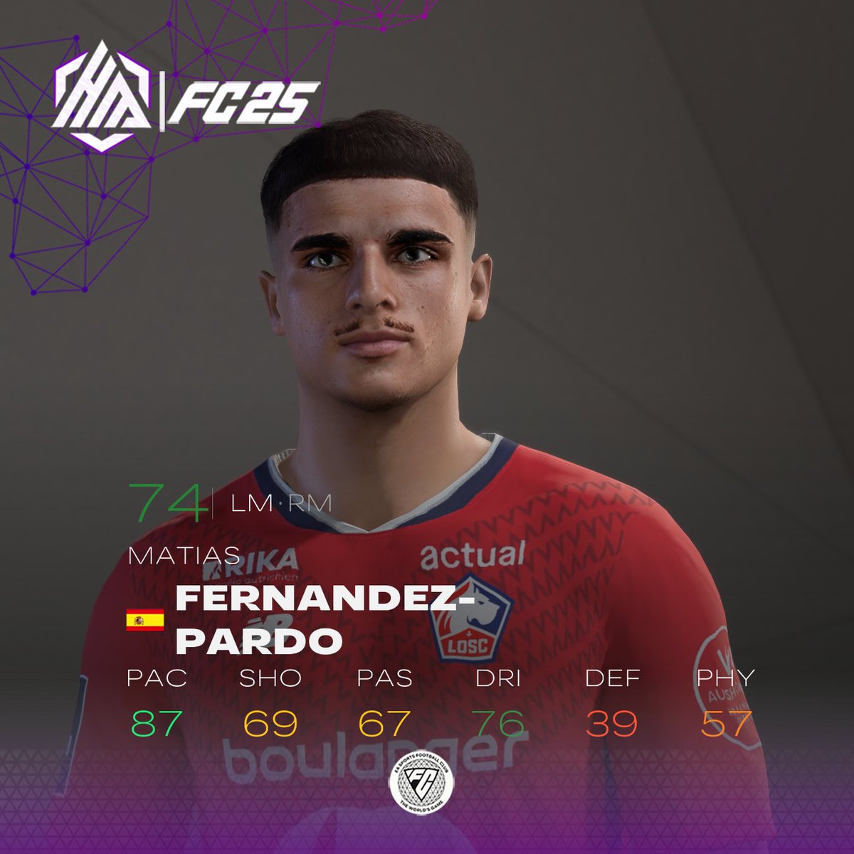 _Houss3m's tweet photo. Hidden Gem, Fast and Talented. Player to keep an eye on✨
Matias Fernandez-Pardo custom face available for #FC25 - #FC24
🔥GET IT NOW
✅Link in the Bio
#Houss3m_Mods #EAFC24 #EAFC25 #Ligue1 #osclille https://t.co/aZLj29UC2I