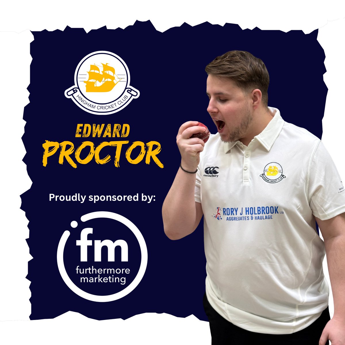 Hingham Cricket Club (@clubhingham) on Twitter photo Edward Proctor has been sponsored by <a href="/Furthermore_UK/">Furthermore Marketing</a> for the 2025 season π
Go check out their page! Edward Proctor has been sponsored by <a href="/Furthermore_UK/">Furthermore Marketing</a> for the 2025 season π
Go check out their page!