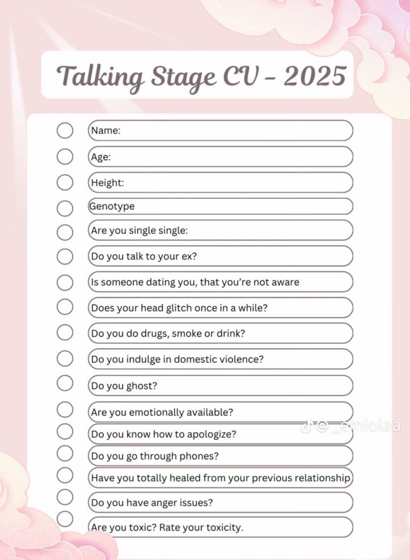 joyceayo04's tweet photo. My talking stage CV https://t.co/E3z4t1oMeY