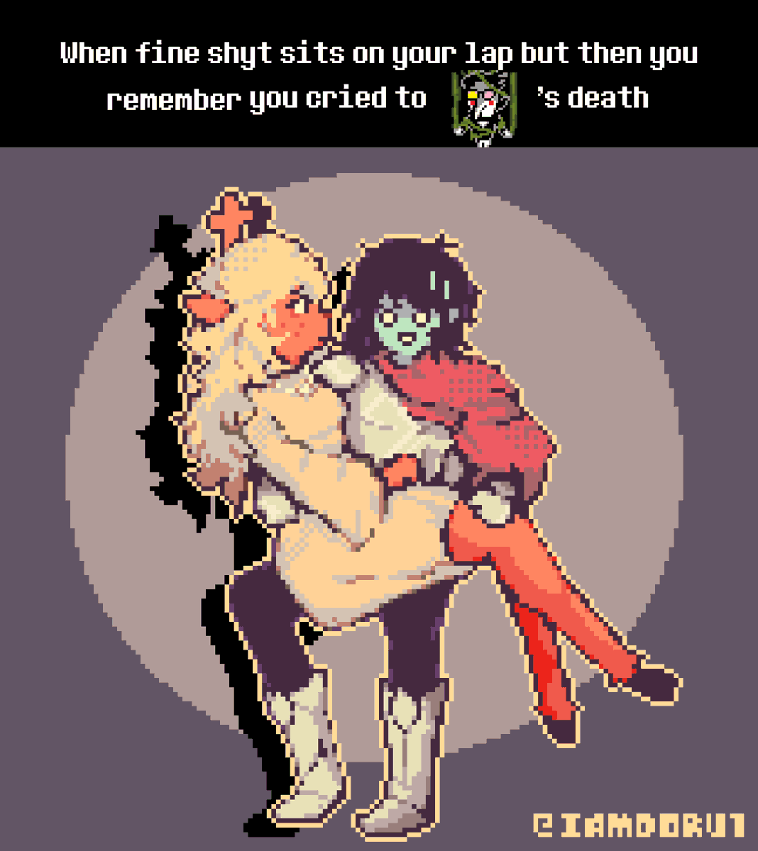 IamDoru1's tweet photo. Fine Shyt -Shitpost Sunday #25
#deltarune #spamton #shitpostsundaydr #NoelleHoliday #Krisdeltarune #pixelart #Deltarunefanart #Deltarunejune4th https://t.co/6rxc10kZ7a