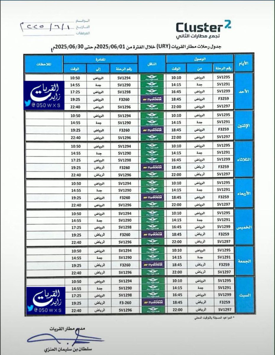 🔴 #رحلات #مطار_القريات 🔴