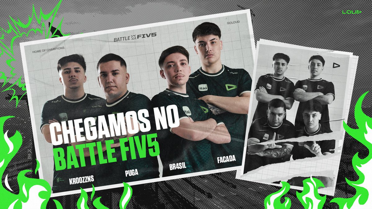 LOUD 🇧🇷 (@loudgg) on Twitter photo CHEGAMOS NO <a href="/battlefivegg/">BattleFive</a>!
Agora a coisa ficou séria, se liga na seleção 👇
🔫<a href="/facadarp/">LOUD Facada1v99</a>
🔫 <a href="/KroozzNS/">LOUD KroozzN$</a>
🔫<a href="/pugadisero/">LOUD Puga</a>
🔫 <a href="/brasilfpss/">LOUD br4sil</a>
🔄 <a href="/sidokans/">sidokans</a>
O camp começa hoje, e teremos live das finais no próximo fim de semana
Se preparem pra muito #goLOUD CHEGAMOS NO <a href="/battlefivegg/">BattleFive</a>!
Agora a coisa ficou séria, se liga na seleção 👇
🔫<a href="/facadarp/">LOUD Facada1v99</a>
🔫 <a href="/KroozzNS/">LOUD KroozzN$</a>
🔫<a href="/pugadisero/">LOUD Puga</a>
🔫 <a href="/brasilfpss/">LOUD br4sil</a>
🔄 <a href="/sidokans/">sidokans</a>
O camp começa hoje, e teremos live das finais no próximo fim de semana
Se preparem pra muito #goLOUD
