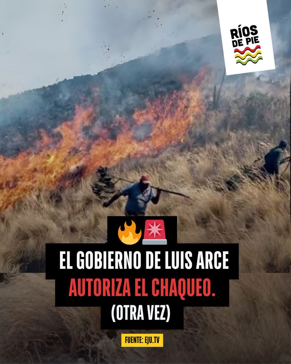 Aún no nos hemos recuperado de la peor temporada de incendios pasada y el Ministerio de Medio Ambiente anuncia, sin ningúna vergüenza, una “autorización limitada” para el chaqueo.

#RíosDePie #Bolivia #NoMASincendios