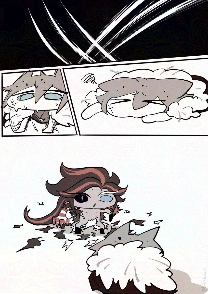bobinitomaki's tweet image. 属性ﾃﾞﾋﾞｭｰではしゃぎすぎた🐺🍰