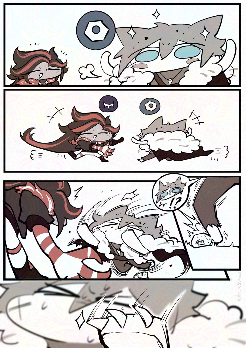 bobinitomaki's tweet image. 属性ﾃﾞﾋﾞｭｰではしゃぎすぎた🐺🍰