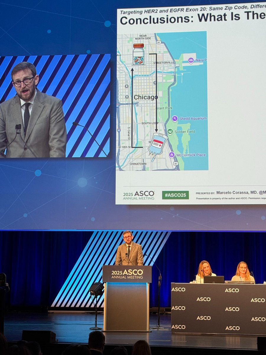 Ana I. Velázquez Mañana, MD, MSc, FASCO (@anavmanana) on Twitter photo 🫁 #LungCancer Oral Abstract Session #ASCO25
Comprehensive discussion by <a href="/MarceloCorassa/">Marcelo Corassa, MD.</a> 🇧🇷 on efficacy, safety, and sequencing of novel therapies for HER2 and EGFR Exon 20 ins NSCLC
Just like heading to McCormick place all routes / approaches will be needed while balancing 🫁 #LungCancer Oral Abstract Session #ASCO25
Comprehensive discussion by <a href="/MarceloCorassa/">Marcelo Corassa, MD.</a> 🇧🇷 on efficacy, safety, and sequencing of novel therapies for HER2 and EGFR Exon 20 ins NSCLC
Just like heading to McCormick place all routes / approaches will be needed while balancing