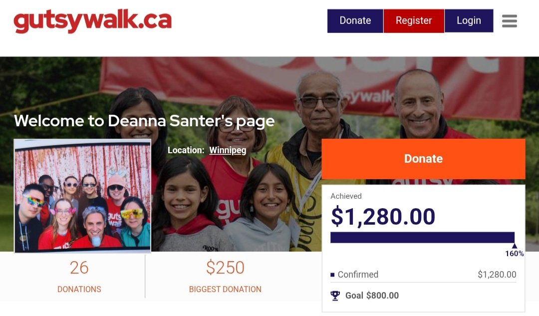 Dr. Deanna Santer (@drdeannasanter) on Twitter photo Excited for #GutsyWalk Winnipeg today & super proud of our team raising $1280 so far for <a href="/getgutsycanada/">Crohn's and Colitis Canada</a> ππ₯³ππ»
Come see members from <a href="/JEGhia/">Jean-Eric Ghia</a> & I's lab at the Impact Table to hear about ongoing #IBD research efforts at <a href="/umanitoba/">University of Manitoba</a> <a href="/UM_Immu/">Dept of Immunology @ UofM</a> π¬π¨βπ¬π©βπ¬
<a href="/GutsyWalk/">Gutsy Walk - Crohn's and Colitis Canada</a> πΆββοΈπ
<a href="/um_research/">uManitoba Research</a> Excited for #GutsyWalk Winnipeg today & super proud of our team raising $1280 so far for <a href="/getgutsycanada/">Crohn's and Colitis Canada</a> ππ₯³ππ»
Come see members from <a href="/JEGhia/">Jean-Eric Ghia</a> & I's lab at the Impact Table to hear about ongoing #IBD research efforts at <a href="/umanitoba/">University of Manitoba</a> <a href="/UM_Immu/">Dept of Immunology @ UofM</a> π¬π¨βπ¬π©βπ¬
<a href="/GutsyWalk/">Gutsy Walk - Crohn's and Colitis Canada</a> πΆββοΈπ
<a href="/um_research/">uManitoba Research</a>