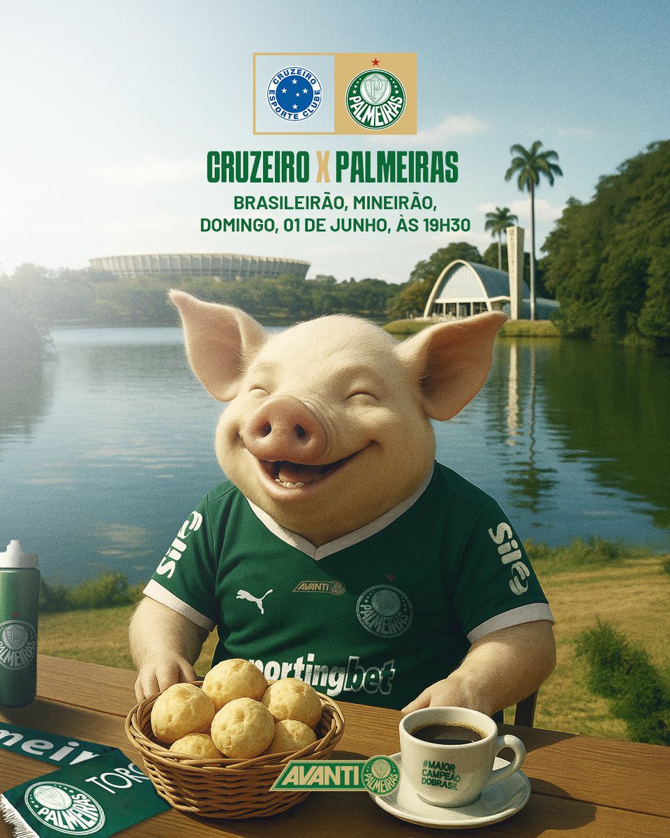 Kumberg's tweet image. DOMINGO É #DIADEPALMEIRAS, SÔ! 🐷

VAMOS POR +90MIN FORA DE CASA! 🏟️

#OPoderDoAvanti