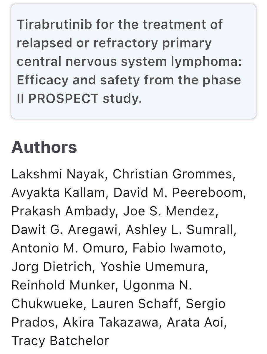 Ashley Love Sumrall, MD, FACP, FASCO (@ashleysumrallmd) on Twitter photo Featured at #ASCO25 👉🏻 abstract 2019. We are so happy to be able to offer this therapy for #pcnsl #lymphoma as part of a trial at <a href="/LevineCancer/">Levine Cancer</a> #tirabrutinib Featured at #ASCO25 👉🏻 abstract 2019. We are so happy to be able to offer this therapy for #pcnsl #lymphoma as part of a trial at <a href="/LevineCancer/">Levine Cancer</a> #tirabrutinib