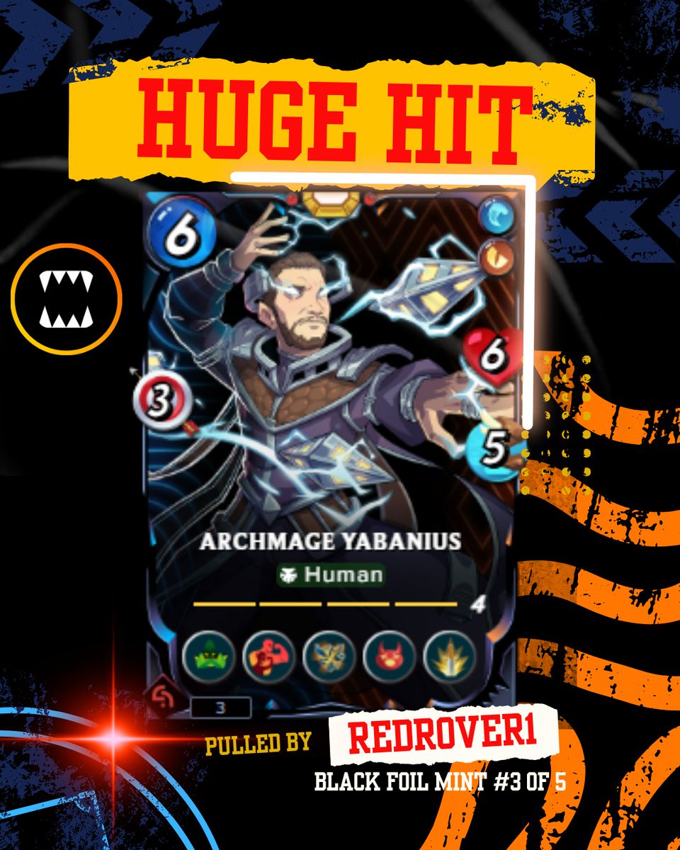 splinterlands's tweet image. 🚨 HUGE HIT! 🚨

 RedRover1 pulled a LEGENDARY Black Foil Archmage Yabanius — Mint #3 of 5!
This ultra-rare insert card was uncovered from a Conclave Arcana pack!!! —

🖤 Black Foil • Legendary • Mint #3/5
💎 A massive win for collectors and competitors alike.
🎯 Potentially…