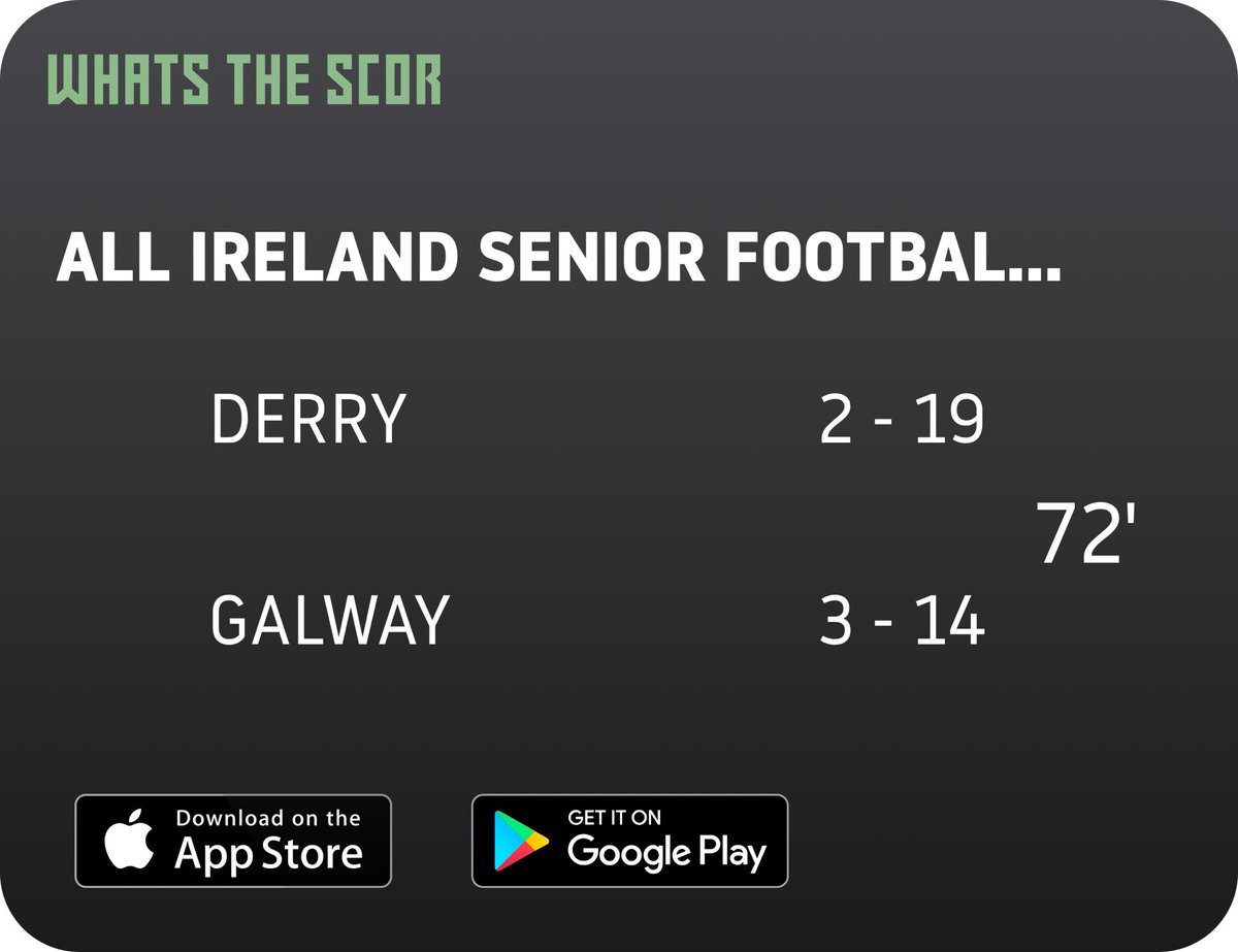 Galway GAA Official (@galway_gaa) on Twitter photo Get Live Score Updates straight to your phone, download Whats The Scor. Follow us on <a href="/WhatstheScor/">Whats The Scór</a> Get Live Score Updates straight to your phone, download Whats The Scor. Follow us on <a href="/WhatstheScor/">Whats The Scór</a>