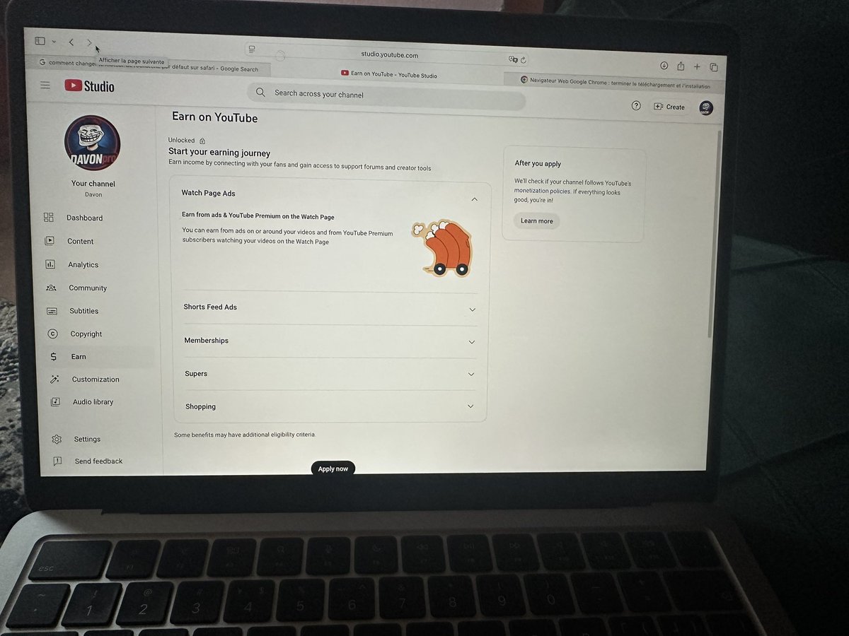 davidmela682's tweet photo. @TeamYouTube Hi! I have over 22K subs and 19.5M views in the past 365 days but haven’t received the YPP invite. Could you please check if there’s an issue? Screenshot attached. https://t.co/8EXwWQvlF1
